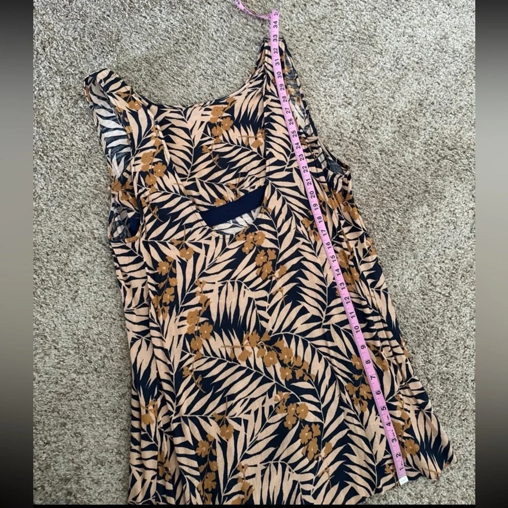 Free People Navy Combo Tropical Two-fer Mini Dress size Small - Picture 11 of 12